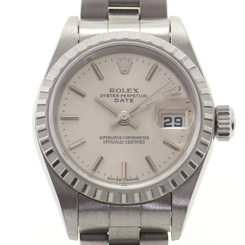 Rolex Date Ladies Stainless Steel Oyster Band 79240