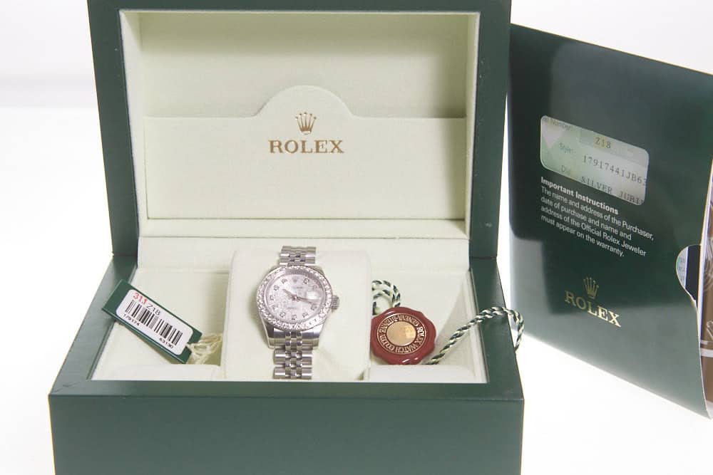 Rolex Lady-Datejust 179174 Box & Papers 26mm Anniversary Diamond Dial ...