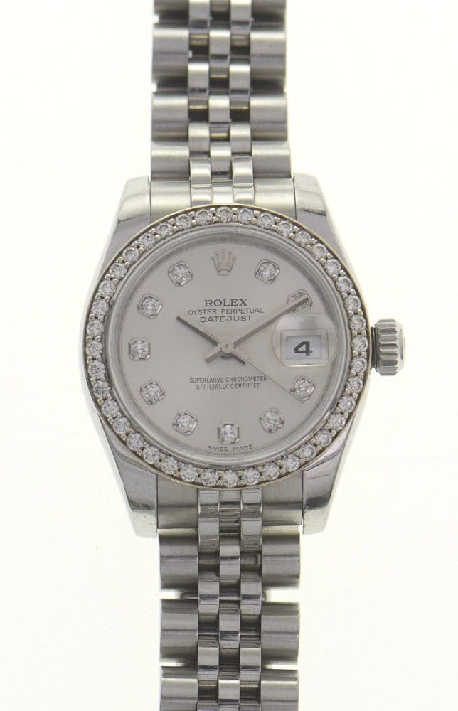 Rolex Lady-Datejust 179174 – 26mm Original Rolex Diamond Dial & Custom ...